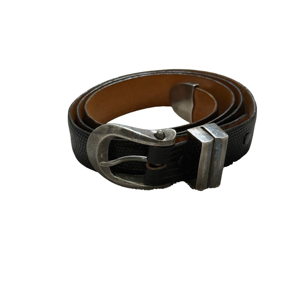 Stanley Korshak Lizard Belt Sz 42 Sterling Silver James Reid Buckle Santa Fe